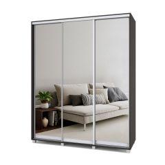 РОЛАНД Шкаф-купе с зеркалами Венге (450*1800) Р483 в Стрежевом - strezevoi.mebel24.online | фото