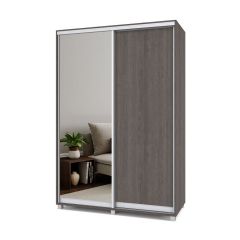 РОЛАНД Шкаф-купе с зеркалом Анкор темный (450*1500) Р452 в Стрежевом - strezevoi.mebel24.online | фото 2