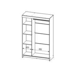 Шкаф-купе ШКП 2 (Венге/Ясень Анкор светлый) в Стрежевом - strezevoi.mebel24.online | фото 3