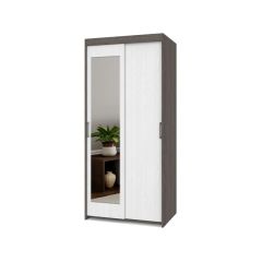 ТОМАС Шкаф-купе с зеркалом Анкор темный/светлый Т22 в Стрежевом - strezevoi.mebel24.online | фото
