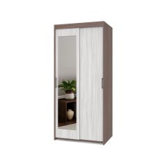 ТОМАС Шкаф-купе с зеркалом Шимо темный/светлый Т22 в Стрежевом - strezevoi.mebel24.online | фото