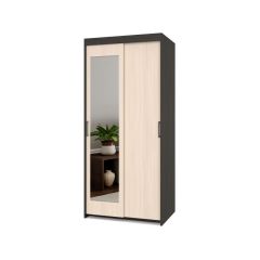 ТОМАС Шкаф-купе с зеркалом Венге/Млечный дуб Т22 в Стрежевом - strezevoi.mebel24.online | фото