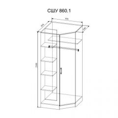 СОФИ СШУ860.1 Шкаф угловой в Стрежевом - strezevoi.mebel24.online | фото 2