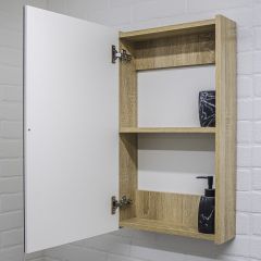 Шкаф-зеркало Мечта 50 Дуб сонома АЙСБЕРГ (DM2318HZ) в Стрежевом - strezevoi.mebel24.online | фото 4