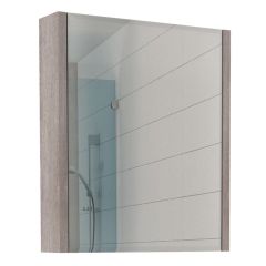 Шкаф-зеркало Quadro 60 Дуб серый левый/правый Домино (DQ1702HZ) в Стрежевом - strezevoi.mebel24.online | фото