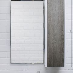 Шкаф-зеркало Uno 60 Дуб серый левый/правый Домино (DU1503HZ) в Стрежевом - strezevoi.mebel24.online | фото 7