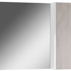 Шкаф-зеркало Uno 80 Дуб серый левый/правый Домино (DU1504HZ) в Стрежевом - strezevoi.mebel24.online | фото 1