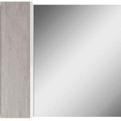 Шкаф-зеркало Uno 80 Дуб серый левый/правый Домино (DU1504HZ) в Стрежевом - strezevoi.mebel24.online | фото 2