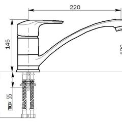 Смеситель MS-004 в Стрежевом - strezevoi.mebel24.online | фото 2