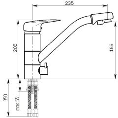 Смеситель MS-005 в Стрежевом - strezevoi.mebel24.online | фото 2