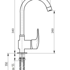 Смеситель MS-006 в Стрежевом - strezevoi.mebel24.online | фото 2