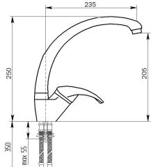 Смеситель MS-007 в Стрежевом - strezevoi.mebel24.online | фото 2