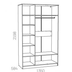 НМ 040.33 Х Шкаф для одежды "Оливия" в Стрежевом - strezevoi.mebel24.online | фото 3