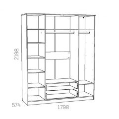 НМ 011.84 Х Шкаф комбинированный "Оливия" в Стрежевом - strezevoi.mebel24.online | фото 3