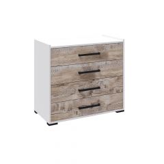 Спальня Соната Комод (Белый/Дуб юкон) в Стрежевом - strezevoi.mebel24.online | фото