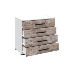 Спальня Соната Комод (Белый/Дуб юкон) в Стрежевом - strezevoi.mebel24.online | фото 2