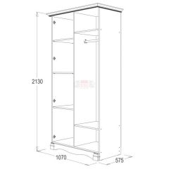 Спальный гарнитур Ольга-1Н (модульная) в Стрежевом - strezevoi.mebel24.online | фото 3