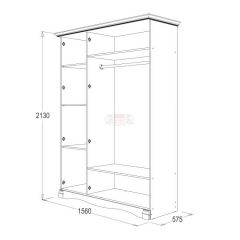 Спальный гарнитур Ольга-1Н (модульная) в Стрежевом - strezevoi.mebel24.online | фото 5