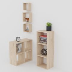 Стеллаж 3 секции (дуб сонома) в Стрежевом - strezevoi.mebel24.online | фото 4