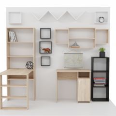Стеллаж Элемент-1 (дуб сонома) в Стрежевом - strezevoi.mebel24.online | фото 4