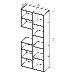 Стеллаж Элемент-2 (дуб сонома) в Стрежевом - strezevoi.mebel24.online | фото 5