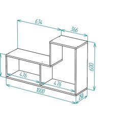 Стеллаж "Тетрис" в Стрежевом - strezevoi.mebel24.online | фото 2