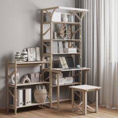 Стеллаж+стол со стойкой Конструктор Арт.СRСт2-1 в Стрежевом - strezevoi.mebel24.online | фото 6