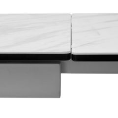Стол BELLUNO 160 MARBLES KL-99 Белый мрамор матовый, итальянская керамика/ белый каркас, ®DISAUR в Стрежевом - strezevoi.mebel24.online | фото 7