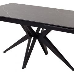 Стол FORIO 160 MATT BLACK MARBLE SOLID CERAMIC / BLACK, ®DISAUR в Стрежевом - strezevoi.mebel24.online | фото