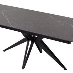 Стол FORIO 160 MATT BLACK MARBLE SOLID CERAMIC / BLACK, ®DISAUR в Стрежевом - strezevoi.mebel24.online | фото 5