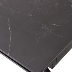 Стол FORIO 160 MATT BLACK MARBLE SOLID CERAMIC / BLACK, ®DISAUR в Стрежевом - strezevoi.mebel24.online | фото 9