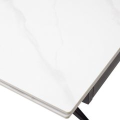 Стол FORIO 160 MATT WHITE MARBLE SOLID CERAMIC / BLACK, ®DISAUR в Стрежевом - strezevoi.mebel24.online | фото 9