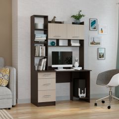 Стол компьютерный ПКС-5 Венге/Дуб белфорд в Стрежевом - strezevoi.mebel24.online | фото