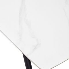 Стол RIVOLI 140 MATT WHITE MARBLE SOLID CERAMIC / BLACK, ®DISAUR в Стрежевом - strezevoi.mebel24.online | фото 9