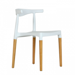 Стул Barneo N-219 Elbow интерьерный кухонный белый в Стрежевом - strezevoi.mebel24.online | фото