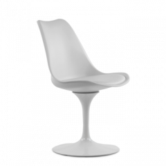 Стул Barneo N-8 Tulip style белый с белой подушкой в Стрежевом - strezevoi.mebel24.online | фото