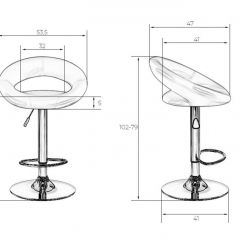 Стул барный DOBRIN MIRA LM-5001 (синий) в Стрежевом - strezevoi.mebel24.online | фото 3