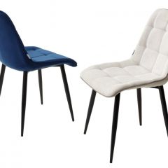 Стул CHIC BLUVEL-86 NAVY BLUE / черный каркас М-City в Стрежевом - strezevoi.mebel24.online | фото 2