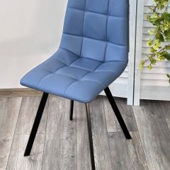 Стул CHILLI-Q SQUARE Oracul 795 Синий, экокожа PU / черный каркас, М-City в Стрежевом - strezevoi.mebel24.online | фото 4