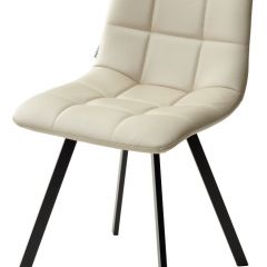 Стул CHILLI SQUARE HK017-02 серо-бежевый, PU/ черный каркас М-City в Стрежевом - strezevoi.mebel24.online | фото