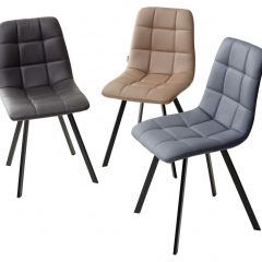 Стул CHILLI SQUARE HK017-09 серо-черничный, PU/ черный каркас М-City в Стрежевом - strezevoi.mebel24.online | фото 2