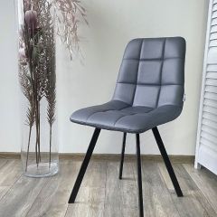 Стул CHILLI SQUARE HK017-09 серо-черничный, PU/ черный каркас М-City в Стрежевом - strezevoi.mebel24.online | фото 5