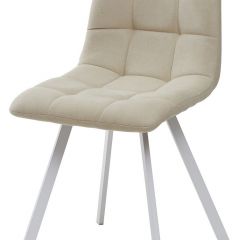 Стул CHILLI SQUARE UF860-01B бежевый, ткань/ белый каркас М-City в Стрежевом - strezevoi.mebel24.online | фото