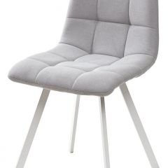 Стул CHILLI SQUARE UF860-02B серо-голубой, ткань/ белый каркас М-City в Стрежевом - strezevoi.mebel24.online | фото