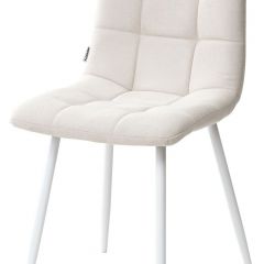 Стул CHILLI UF860-01B бежевый, ткань/белый каркас М-City в Стрежевом - strezevoi.mebel24.online | фото