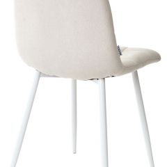 Стул CHILLI UF860-01B бежевый, ткань/белый каркас М-City в Стрежевом - strezevoi.mebel24.online | фото 2