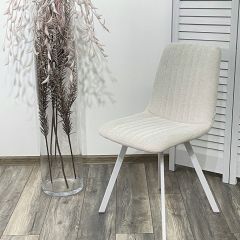 Стул ELVIS WZ2042-18 белая галька фактурный велюр / белый каркас М-City в Стрежевом - strezevoi.mebel24.online | фото