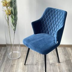 Стул HERMAN 360 град. СИНИЙ #29, велюр / черный каркас М-City в Стрежевом - strezevoi.mebel24.online | фото