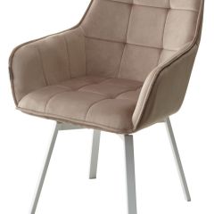 Стул MAVERICK 360 град. поворот. BLUVEL-40 BEIGE/ белый каркас, М-City в Стрежевом - strezevoi.mebel24.online | фото