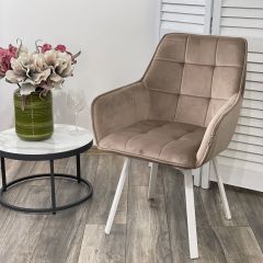 Стул MAVERICK 360 град. поворот. BLUVEL-40 BEIGE/ белый каркас, М-City в Стрежевом - strezevoi.mebel24.online | фото 2